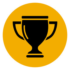 trophy circle icon concept