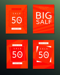 Collection of sale banners.