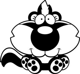 Cartoon Skunk Sitting