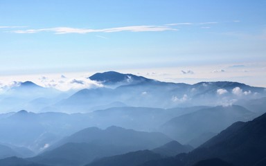 Fototapeta na wymiar morning light in the mountains julian alps slovenia