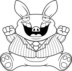 Cartoon Fat Aardvark Suit