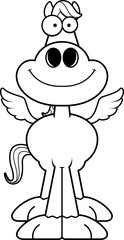 Smiling Cartoon Pegasus
