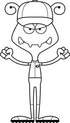 Obraz premium Cartoon Angry Baseball Player Ant