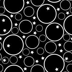 Circle seamless pattern. Vector seamless pattern. Modern stylish texture. Repeating circles background