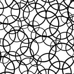 Naklejka premium Circle seamless pattern. Vector seamless pattern. Modern stylish texture. Repeating circles background