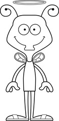 Cartoon Smiling Angel Fly