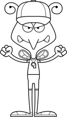 Cartoon Angry Coach Mosquito