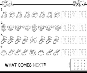 educational pattern coloring book with pets