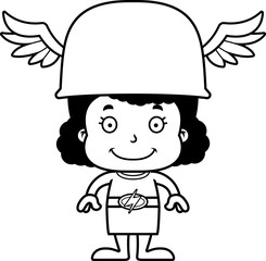 Cartoon Smiling Hermes Girl