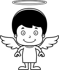 Cartoon Smiling Angel Boy