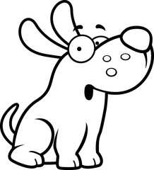 Fototapeta premium Surprised Cartoon Dog