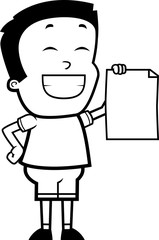 Cartoon Boy Proud