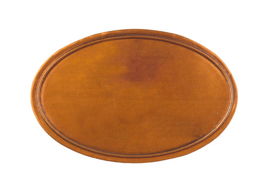 round copper plated isolated on white