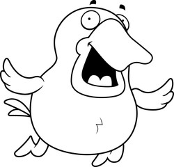 Cartoon Goose Flying