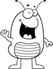 Cartoon Flea Waving