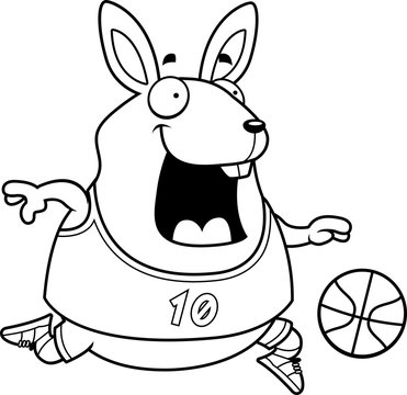 Cartoon Rabbit Basketball