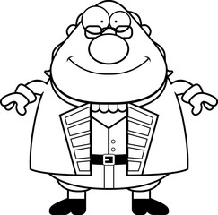 Happy Cartoon Ben Franklin