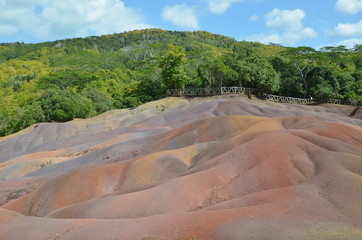 Terre des 7 couleurs, dans la région de Chamarel, île Maurice