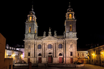 Fototapeta na wymiar Romanesque cathedral of Lugo