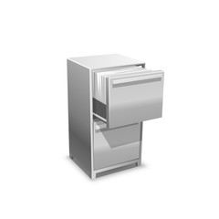 Documents open office box. Closet safe with documents. Vector Illustration