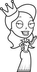 Cartoon Princess Waving