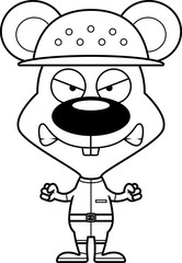 Obraz premium Cartoon Angry Zookeeper Mouse