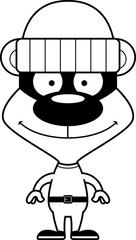 Obraz premium Cartoon Smiling Thief Bear