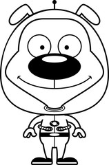 Cartoon Smiling Spaceman Puppy