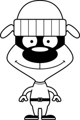 Cartoon Smiling Thief Puppy