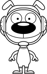 Cartoon Smiling Wrestler Puppy