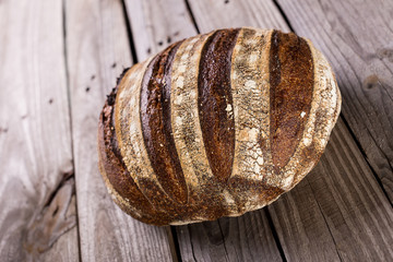Artisan Bread (Wood Background)