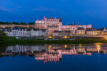 Fototapeta na wymiar Amboise castle in the Loire Valley - France