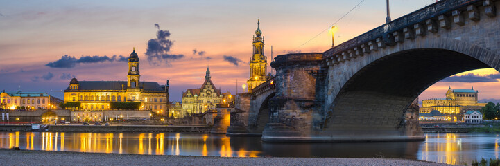evening panorama of Dresden, high resolution