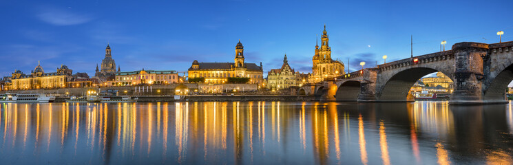 evening panorama of Dresden, high resolution