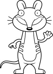 Cartoon Bandicoot Waving