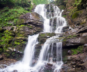 Beautiful place Shipot waterfall in the Carpathians, Ukraine.