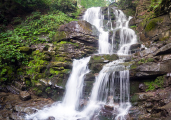 Fototapeta premium Beautiful place Shipot waterfall in the Carpathians, Ukraine.