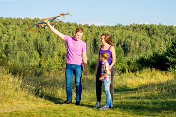 Fototapeta premium Happy family outside
