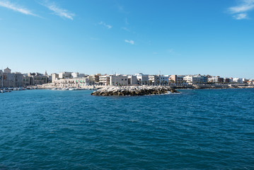 Fototapeta premium Giovinazzo city embankment at Adriatic sea coast, Italy.