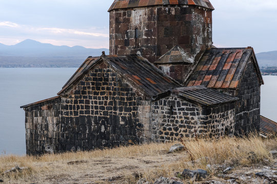 Fragment of the monastery of Sevanavank in Armenia