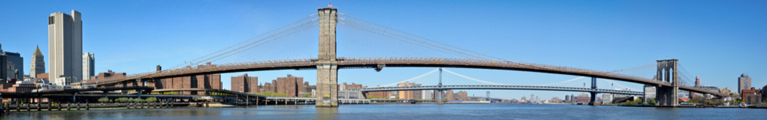 Panoramic View of the Brooklyn Bridge