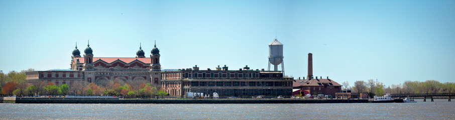 Fototapeta na wymiar Panoramic View of Ellis Island