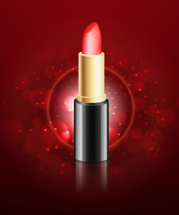 Red lipstick ads template