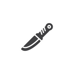 Dagger icon vector, filled flat sign, solid pictogram isolated on white. Dirk knife symbol, logo illustration.