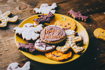 Halloween Cookies on table