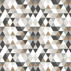 Tapeten Geometrisches abstraktes Muster mit Dreiecken in gedämpften Retro-Farben. © dinadankersdesign