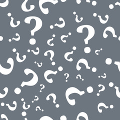 Question mark seamless pattern . Vector seamless pattern with question marks. Monochrome hipster background.