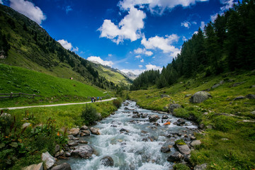 River floating in a mountain valley in Sud Tirol #1