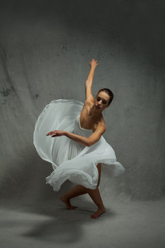 Young Beautiful Woman Ballerina Dancer