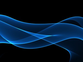      Abstract soft blue wave design element 